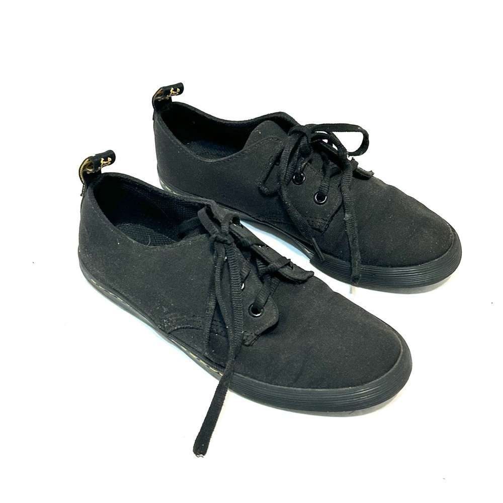 Doc Martens Black Santanita Softwair Unisex Canvas Sneaker Size Men 4 Women 5